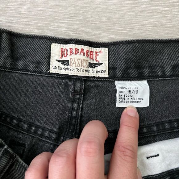 Vintage Jordache Black Denim Jeans Snap Ankle Detail size 10 - Picture 4 of 10